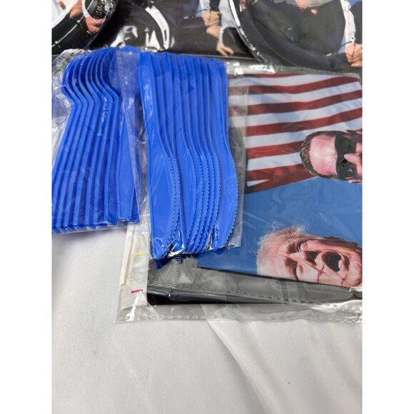 Donald Trump 2024 Fight Fight Fight Party Supply Set Patriotic Plates Cups Etc - Picture 4 of 4